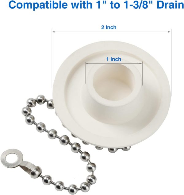 Opzour Bathtub Stopper Rubber Drain Plug Stainless Steel-1