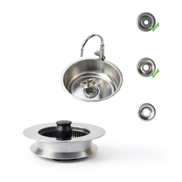Hibbent Kitchen Sink Strainer Stainless Steel Anti Clogging-6