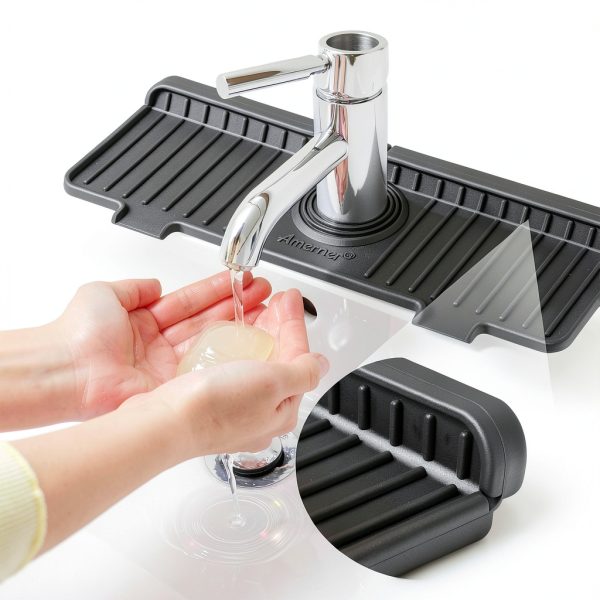 Amerner Silicone Faucet Mat Kitchen Sink Drip Catcher-4