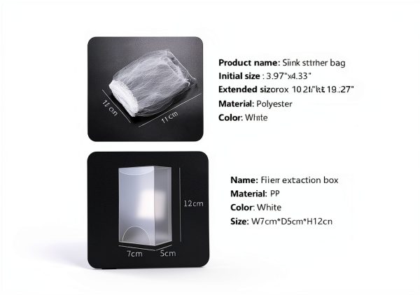 CNSZNAT Sink Strainer Bag Anti Clogging Disposable White-1