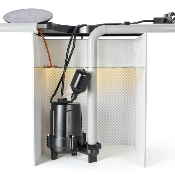 LANCHEZ Cast Iron Sewage Pump 53ft Lift Automatic-4