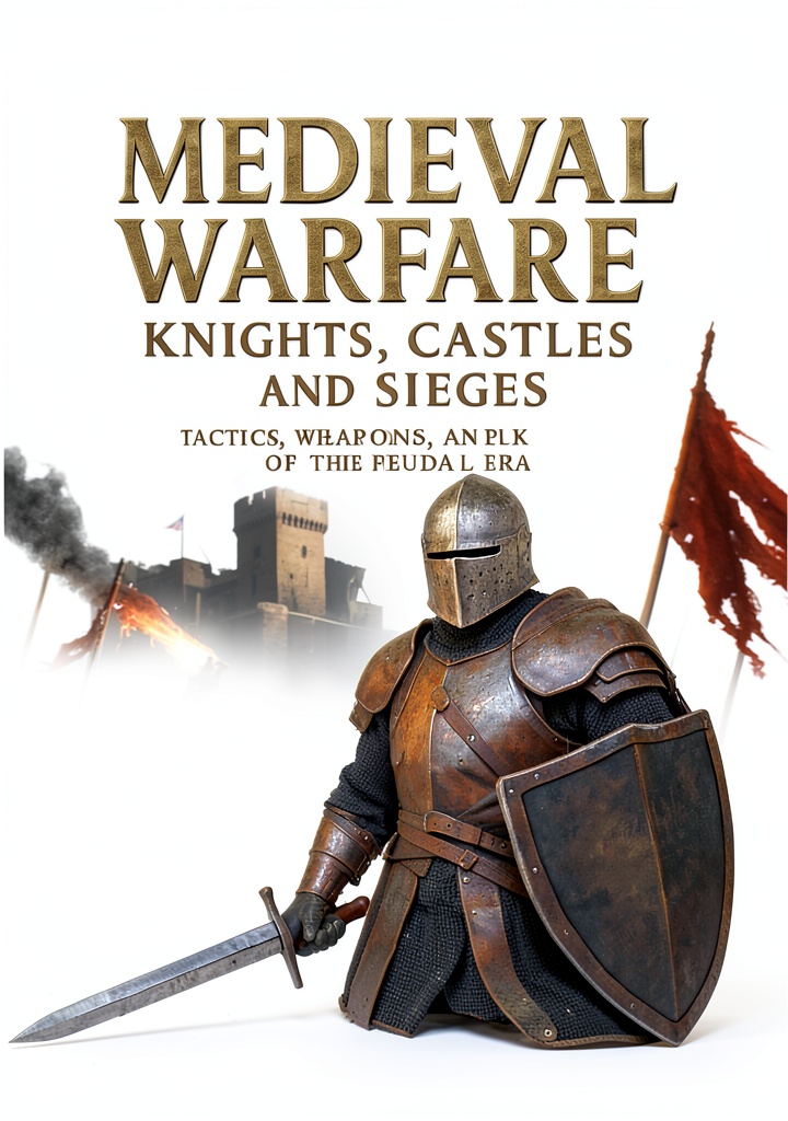 Installing Medieval Military History Kindle Book English Publication on a wooden desk