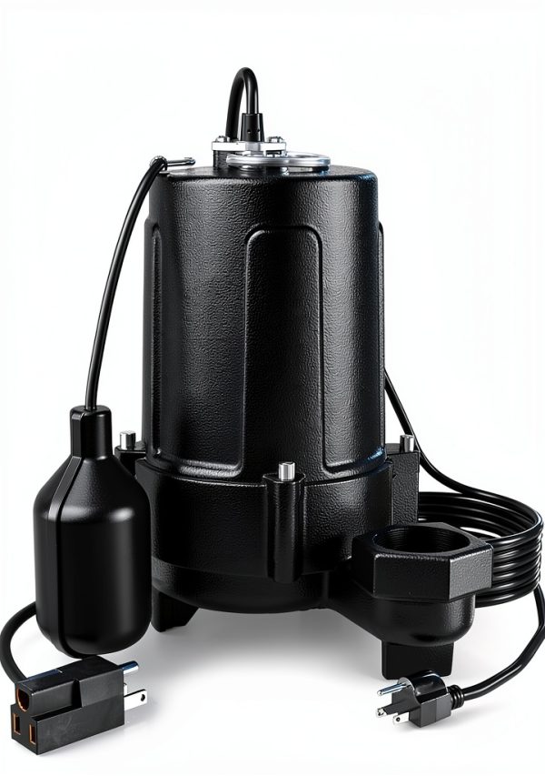 LANCHEZ Cast Iron Sewage Pump 53ft Lift Automatic-0