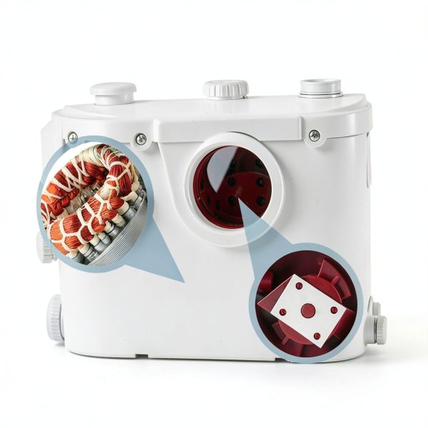 MixBubole Macerator Pump White Polypropylene Automatic 26FT-2