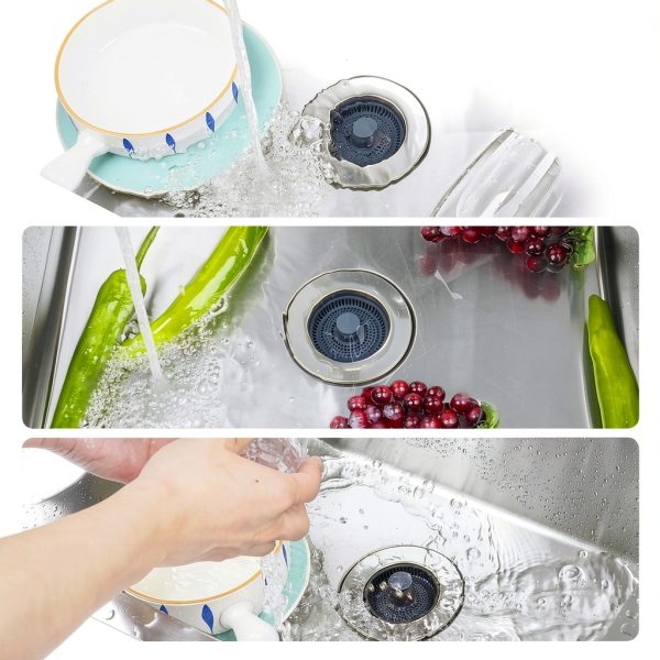 Hibbent Kitchen Sink Strainer Stainless Steel Anti Clogging-7