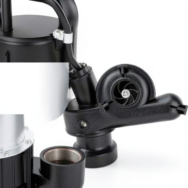 FOTING Sewage Pump 1HP 5600GPH Cast Iron Stainless Steel-4