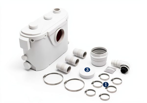 MixBubole Macerator Pump White Polypropylene Automatic 26FT-6