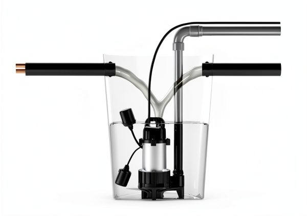 FOTING Sewage Pump 1HP 5600GPH Cast Iron Stainless Steel-3