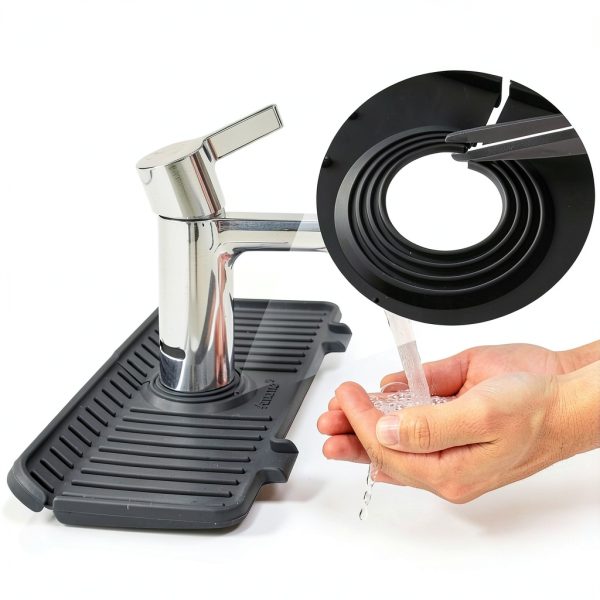 Amerner Silicone Faucet Mat Kitchen Sink Drip Catcher-3