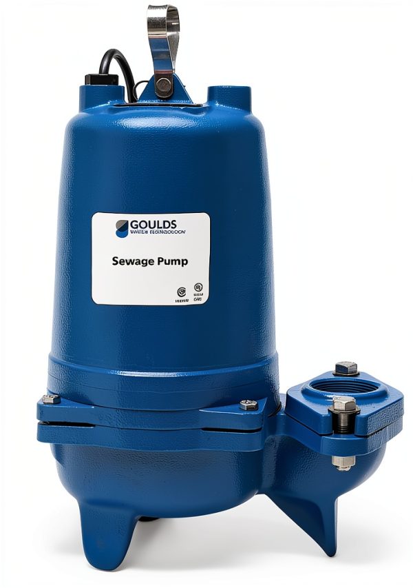 Goulds Sewage Pump 2 HP Stainless Steel Submersible-0
