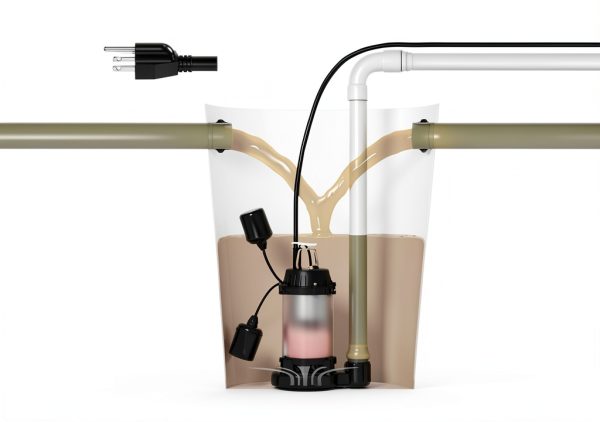 FOTING Sewage Pump 6000GPH Cast Iron Stainless Steel-3