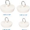 Opzour Bathtub Stoppers Durable Rubber Drain Plug Set-2