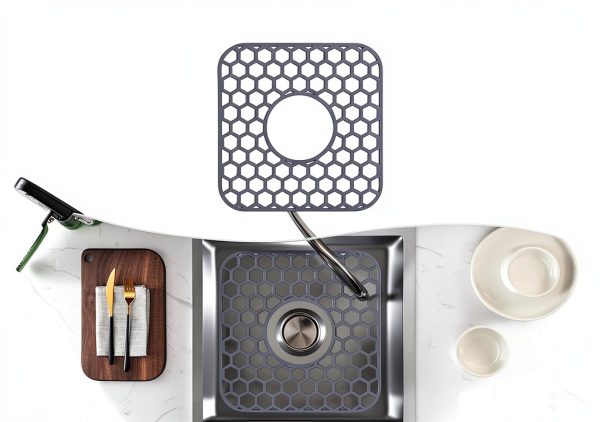 Silicone Sink Mat Bestjing Kitchen Sink Protector Non Slip-1