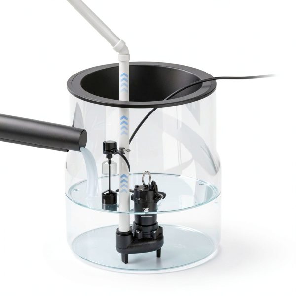 FLUENTPOWER Sewage Pump Cast Iron 5000 GPH 075 HP-2