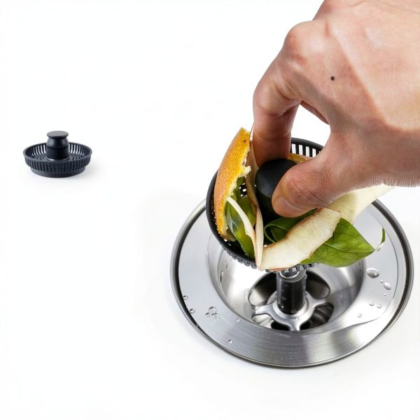 Hibbent Kitchen Sink Strainer Stainless Steel Anti Clogging-2
