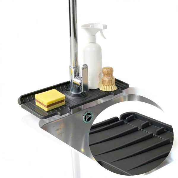 Amerner Silicone Faucet Mat Kitchen Sink Drip Catcher-2