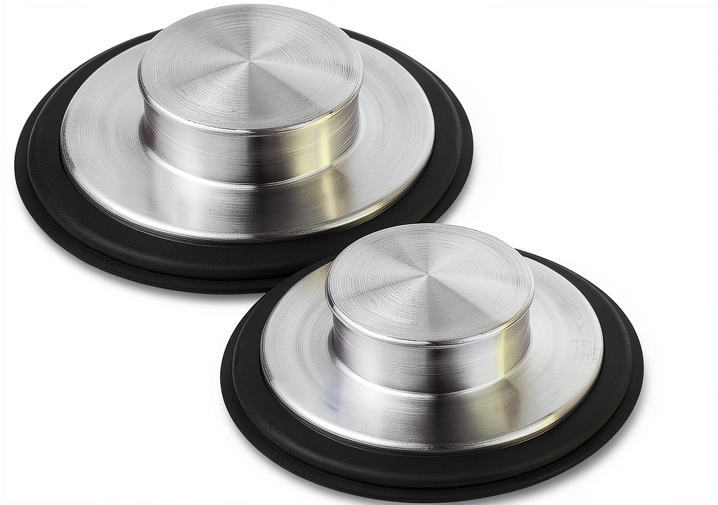 Tifanso sink stopper installed in a kitchen sink
