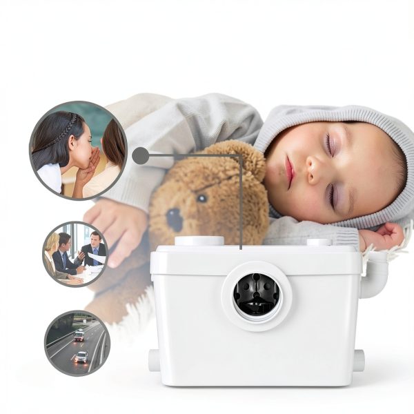 TRUPOW Sewage Pump White Polypropylene Above Ground 600W-4