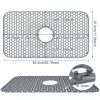 Inchoco Silicone Sink Protector Light Gray Center Drain Mat-1