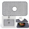 Inchoco Silicone Sink Protector Light Gray Center Drain Mat-0