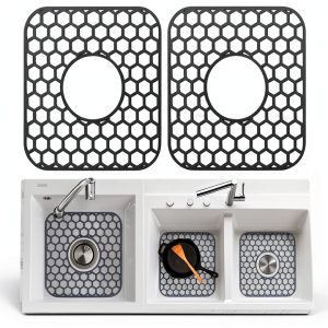 Silicone Sink Mat Bestjing Kitchen Sink Protector Non Slip-0