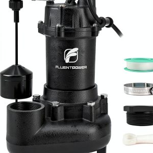 FLUENTPOWER Sewage Pump Cast Iron 5000 GPH 075 HP-0