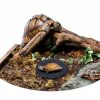 Reptile Basking Rock Exircy Slate Platform for Turtles 5.9x5.9 Inch-6