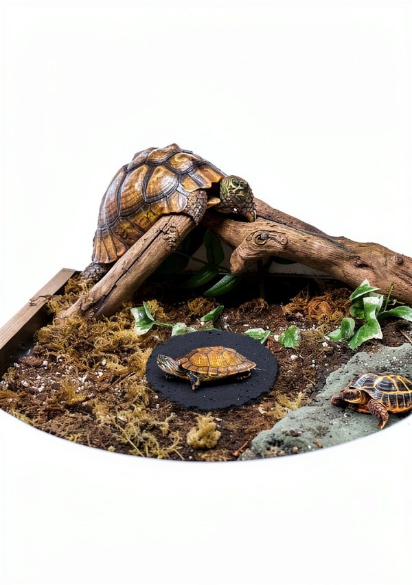 Reptile Basking Rock Exircy Slate Platform for Turtles 5.9x5.9 Inch-6