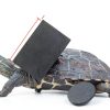 2PCS Turtle Basking Platform 7.9 x 6 inch Rectangle +6 inch Round,Reptile Basking Rocks,Natural Rock Plate,Tortoise Habitat Accessories,Turtle and Fish Bathing Feeding Slate,Aquarium Decoration-5