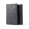 2PCS Turtle Basking Platform 7.9 x 6 inch Rectangle +6 inch Round,Reptile Basking Rocks,Natural Rock Plate,Tortoise Habitat Accessories,Turtle and Fish Bathing Feeding Slate,Aquarium Decoration-1