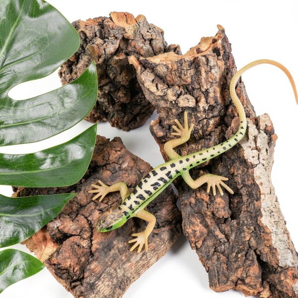 Reptile Cork Bark CLISPEED 4‑Piece Natural Terrarium Climbing Mat-1
