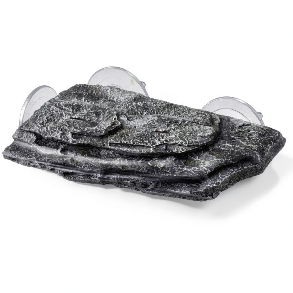 Turtle Basking Platform Tfwadmx Resin Dock with Suction Cups Grey-1