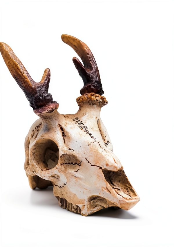 Reptile Decorations White Resin Skull Ornament by MHLLGN for Terrarium-2