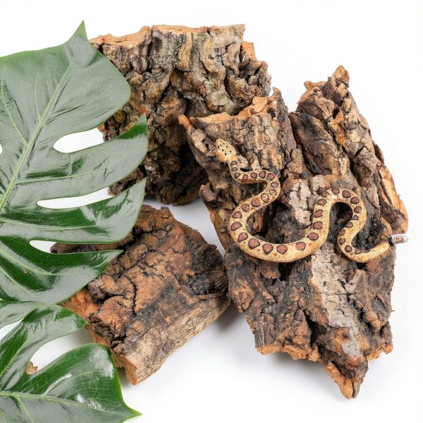 Reptile Cork Bark CLISPEED 4‑Piece Natural Terrarium Climbing Mat-4