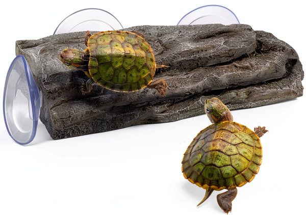 Turtle Basking Platform Tfwadmx Resin Dock with Suction Cups Grey-0