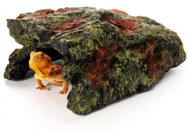 Reptile Cave Hideout and Basking Platform Paoleju Rock 7.9x5.9x3.1-0