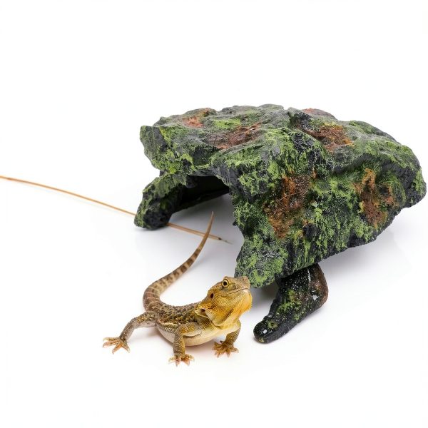 Reptile Cave Hideout and Basking Platform Paoleju Rock 7.9x5.9x3.1-5