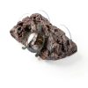 Tfwadmx Turtle Basking Platform, Turtle Dock, Resin Turtles Basking Rock with Suction Cups for Juvenile Turtles, Frogs, Crabs, Geckos, Snakes (Brown)-2