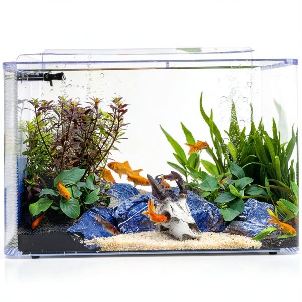 Reptile Decorations White Resin Skull Ornament by MHLLGN for Terrarium-5