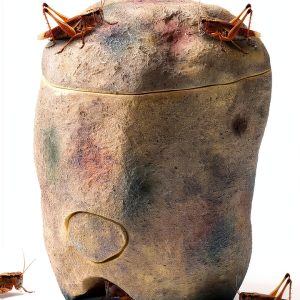 Navaris Reptile Cricket Feeding Rock Polyresin Stone Feeder with-0