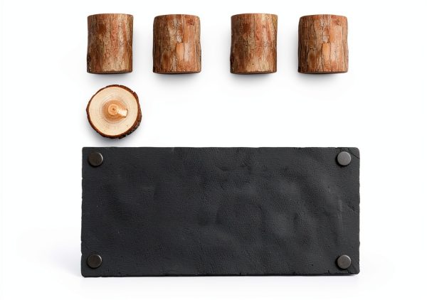 Bearded Dragon Platform kwongkwongRom Rock Slate Wooden Logs-1