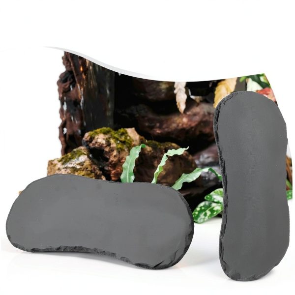 Reptile Basking Platform 2 Pack 11x5.5 Rock Anti‑Slip Pads Shinylin-1
