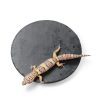 Reptile Basking Platform Rock Tortoise Habitat Slate Rock for Reptiles Food Dish Landscape Habitat Decor Accessories for Crested Gecko Lizard Bearded Dragon Turtle-3