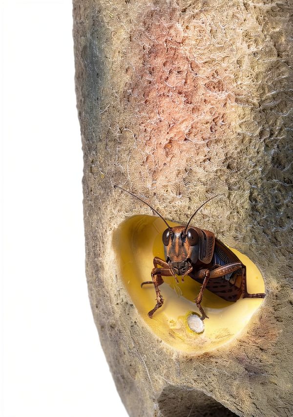 Navaris Reptile Cricket Feeding Rock Polyresin Stone Feeder with-2