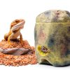 Navaris Reptile Cricket Feeding Rock Polyresin Stone Feeder with-1